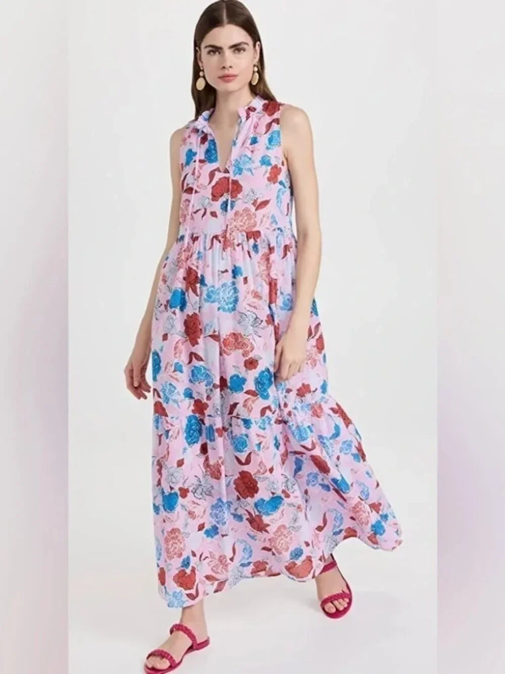 BB DAKOTA tropic of the day dress in pink XS